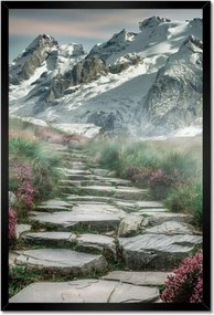 Poszterek keretben 40x60 Hegyi kilátás Tájkép Köd