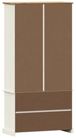 VIGO fehér tömör fenyőfa könyvespolc 85x35x170 cm