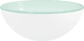 vidaXL fehér edzett üveg mosdókagyló 30 x 12 cm