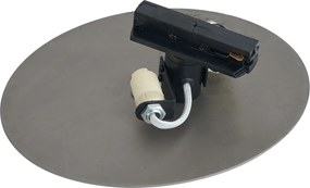 Modern, ágyúszürke mennyezeti lámpa sínrendszerhez, 1 fázisú, 2-lámpás - Iconic Pulley