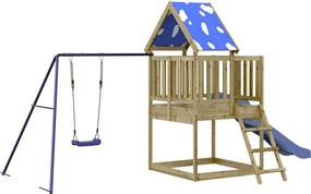 vidaXL impregnált fenyőfa kültéri játszószett