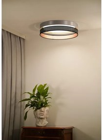 Duolla-LED Mennyezeti lámpa ROLLER DUO SH. LED/24W/230V átm. 45 cm ezüst/fekete