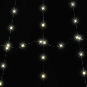 LED Karácsonyfák talajráccsal Meleg fehér 500 cm Fém