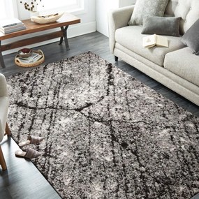 Stílusos barna szőnyeg márványra emlékeztető motívummal Szélesség: 120 cm | Hossz: 170 cm