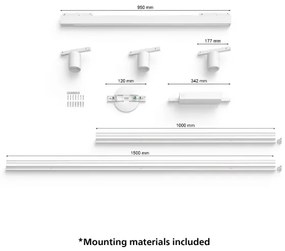 Philips-KÉSZLET 4xLED RGB Dimmelhető lámpa sínrendszerhez Hue LED RGB/44,6W/230V
