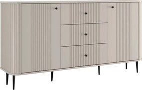 Vesper komód 160 cm fiókokkal lábakon - kasmír / fekete lábak