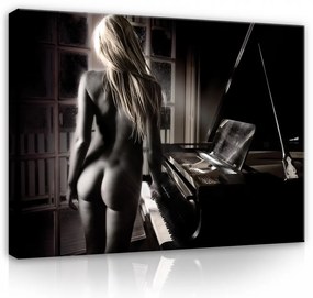 Vászonkép, Nő a Zongoránál, 100x75 cm méretben