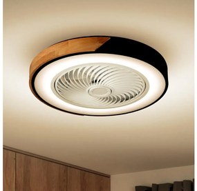 Brilagi Brilagi-LED Dimmelhető lámpa ventilátorral LED/30W/230V 3000-6500K fekete/tölgy + távirányító BG1616