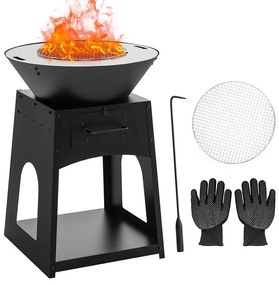 Kerti grillsütő tárolóval