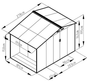 Kerti ház Luke A-2 – Rojaplast