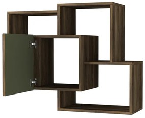 Fali polc ARCO 73x79,2 cm barna/zöld