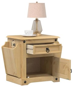 Corona tömör fenyőfa éjjeliszekrény 45x35x47,5 cm