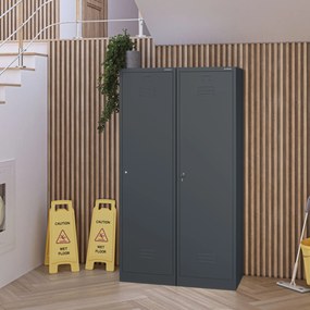 AGNES fém takarítószekrény, 500 x 1850 x 500 mm, antracit