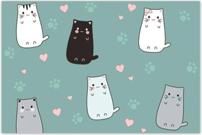 Poszterek 120x80 Cica Cicák Macskák