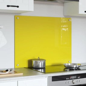 Konyhai hátfal Sárga 80x60x0,6 cm Edzett üvegből
