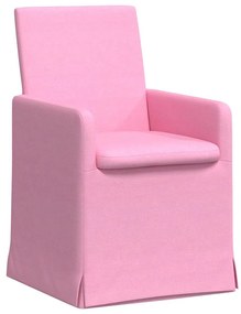 Étkező Székek 2 pcs Rózsaszín 57 x 67 x 95 cm szövet