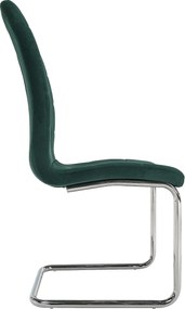 Étkezőszék, smaragd Velvet szövet/króm, SALOMA NEW