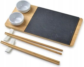 Sushi készlet 2 személyre, bambusz és porcelán