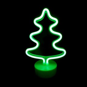Aca Lighting Tree, 44 neon Led lámpa, elemes (3xAA)/USB, zöld,