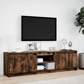 füstös tölgy színű szerelt fa LED-es TV-szekrény 180x34x50 cm