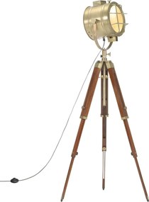 vidaXL háromlábú tömör mangófa állólámpa 165 cm