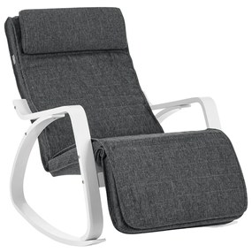 Hintaszék nyírfából, relaxációs szék 5 Fokban Állítható Lábtartó
