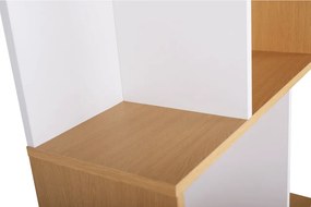 Könyvespolc, tűnyalábos fenyő/fehér, ERDEM NEW TYP 2