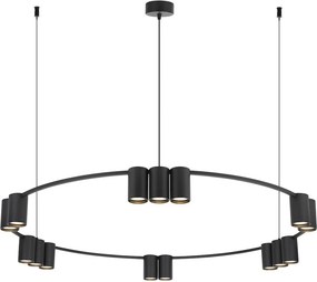 MILAGRO ML0376 GENESIS Modern Led Függesztett Lámpa Fekete GU10 IP20