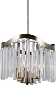 ITALUX PND-44544-3 SABRIGA Kristály Függesztett Lámpa Antik Bronz E14 IP20