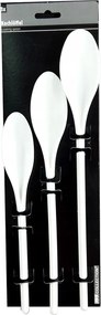 3 db-os saláta kanál szett, műanyag, 34x5, 30x4, 25x3,5 cm, fehér.