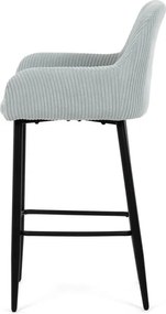 Barová židle, modrá, látka,AUB-V4009 BLUE6