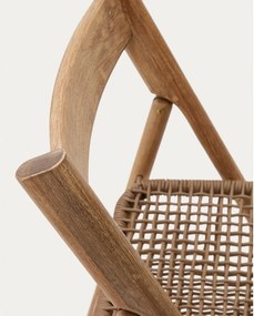 Barna-natúr színű tömörfa kerti szék Dandara – Kave Home