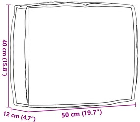 Raklap párna háttámlához Bézs 50 x 40 x 12 cm Oxford szövet