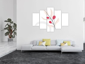 Kép - Rózsaszín virágos absztrakció N⁰3 (150x105 cm)