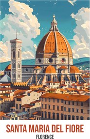 Poszter 20x30cm Santa Maria del Fiore, Florence