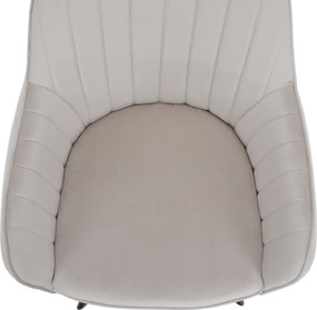Design fotel, bézses szürke Velvet szövet, AURIL