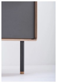 Fekete-natúr színű tölgyfa magas komód 60x100 cm Fina – Gazzda