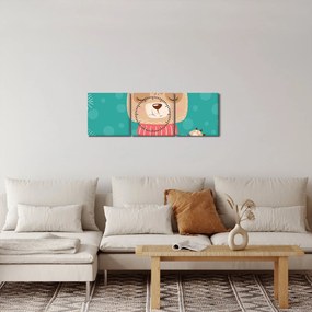 Kép - Integető mackó (órával) (90x30 cm)