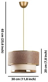 Függőlámpa, Cake - Beige, Gold