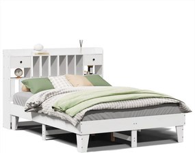 vidaXL fehér tömör fenyőfa ágy matrac nélkül 160 x 200 cm