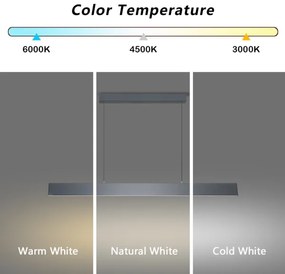 Brilagi - LED Dimmelhető csillár zsinóron SLIMLINE LED/40W/230V 3000-6000K antracit + távirányító