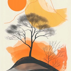 Poszter 90x90cm Fa a téren