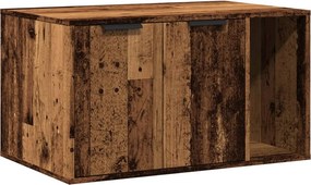 vidaXL antik fa színű szerelt fa macskaalomdoboz 80 x 50 x 45 cm