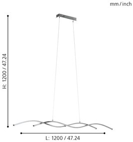 Eglo 96104 - LED Csillár LASANA 2 2xLED/14W/230V