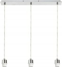 Rendl More 60 króm foglalat 3 függesztékhez, E27, 60 cm hosszú