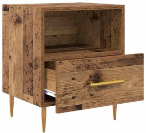 Éjjeli asztal fiókkal 2 pcs Régi fa 40 x 35 x 47.5 cm Faanyag