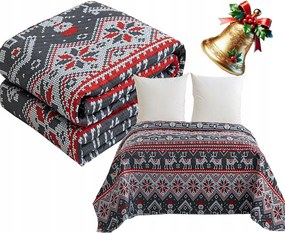 Karácsonyi ágytakaró pléd 220x200 cm steppelt karácsonyi minták