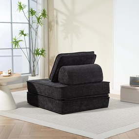 CALMERO kinyitható, multifunkciós kanapé - fekete