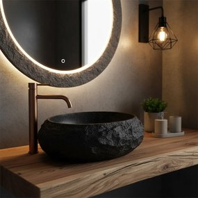 Rea Mika, pultra szerelhető mosdó 480x380x155 mm, kőutánzat, REA-U4333