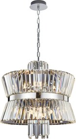 MILAGRO ML0406 AURELIA Kristály Függesztett Lámpa Króm E14 IP20